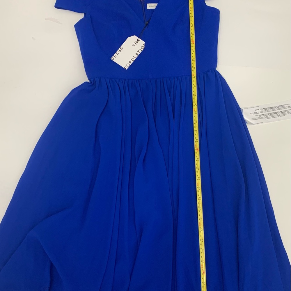 Dress The Population Chiffon Fit & Flare - New with Tag - Picture 13 of 13